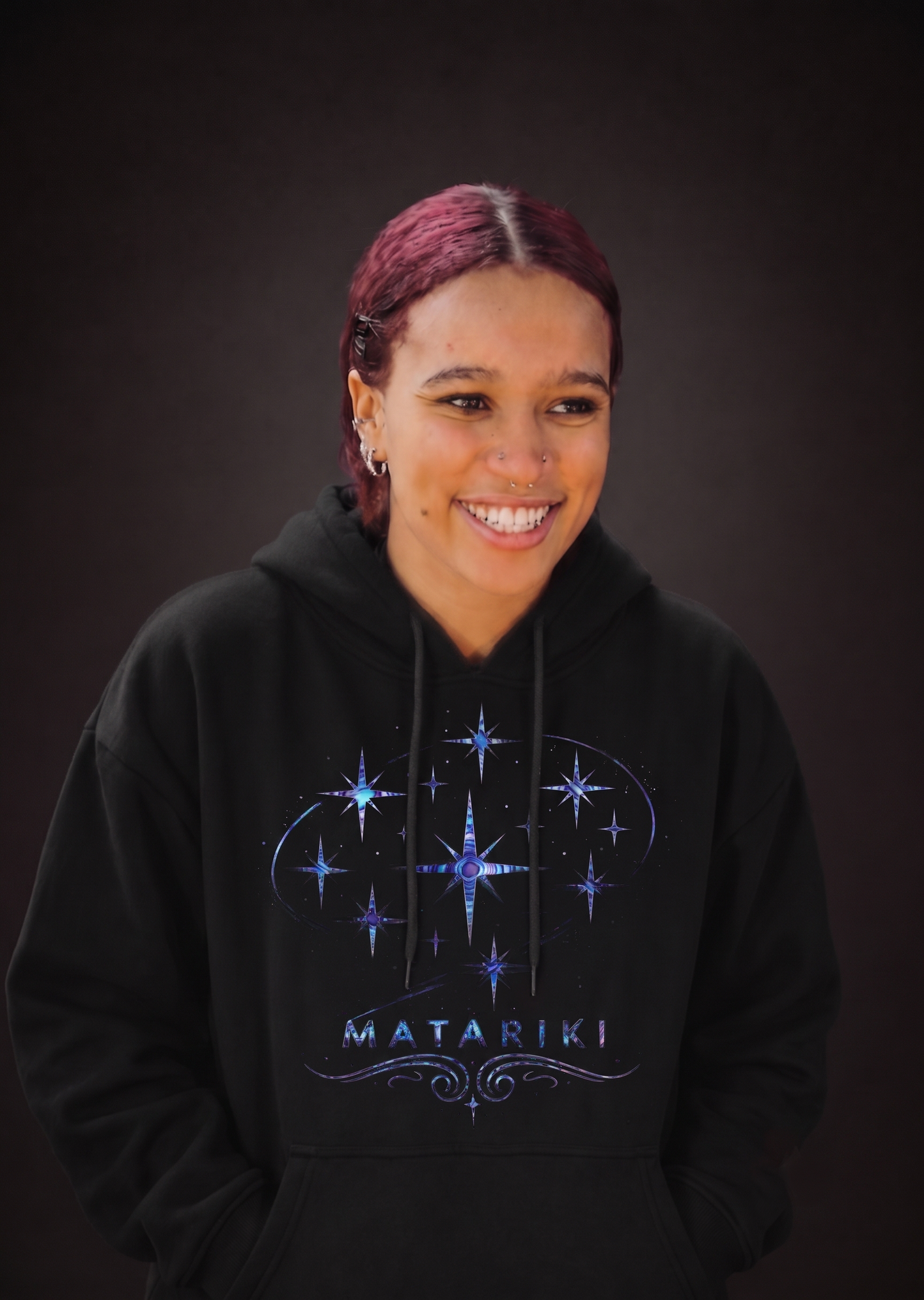 Matariki Hoodie Paua Shell Design