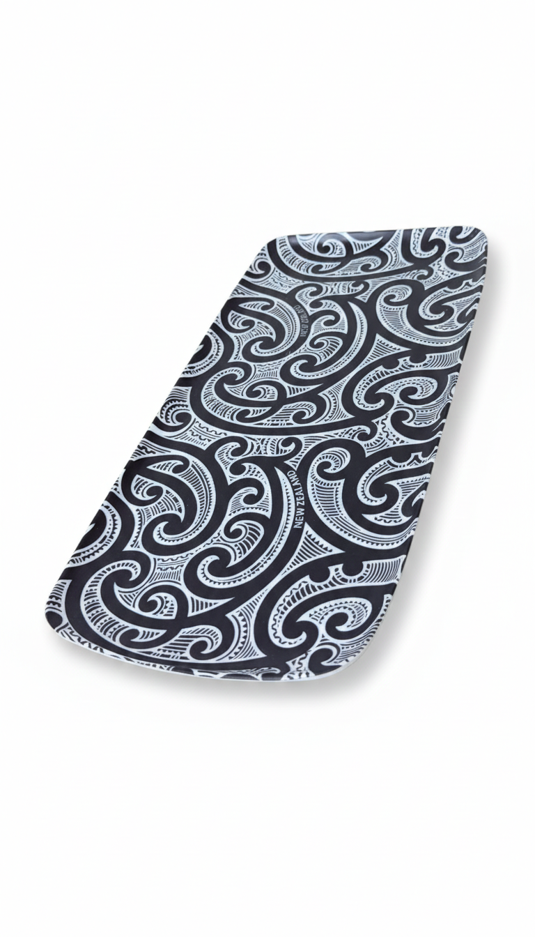 Bamboo Rectangle Tray (Maori Tattoo)