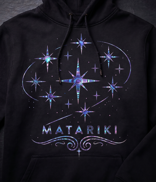 Matariki Hoodie Paua Shell Design
