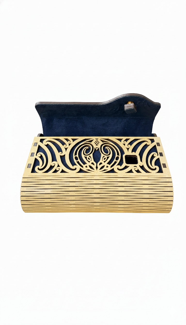 Handmade Wooden Clutch Bag